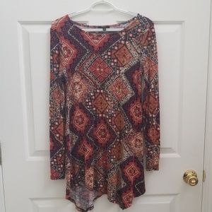 Cupio Printed Long Sleeve Tunic